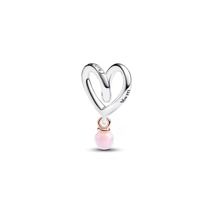 Charm Pandora plata y rosa Corazón Dos Tonos 783242C01 - 1