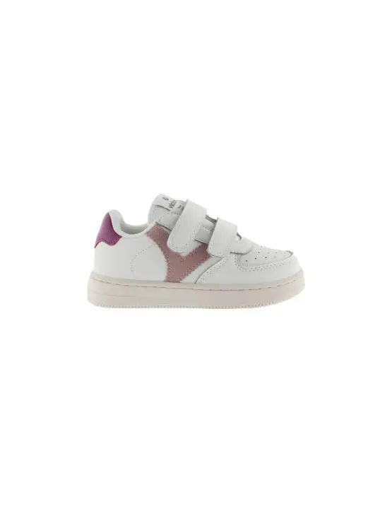 Zapatilla Victoria Tiempo Contraste Rosa Blanco - 1