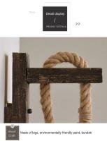 Sconce De Pared Vintage Industrial Luz Rustica En Madera Y Metal Para Interior Estilo Farmhouse Para Comedor - details 11