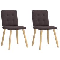 vidaXL Sillas de comedor 2 unidades en color Lino/Marrón oscuro/Negro y más | cómodas modernas ergonómicas para comedor cocina salón hogar - details 1