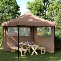 vidaXL Tienda de fiesta plegable Pop-Up 2 paredes laterales tienda Color Burdeos,  Terracota,  Beige y mas - details 4