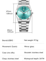 Reloj De Negocios LIEBIG De Lujo Con Cuerpo De Acero Inoxidable 3Bar Impermeable Movimiento Japonés De Cuarzo Con Calendario Reloj Hombre - details 14
