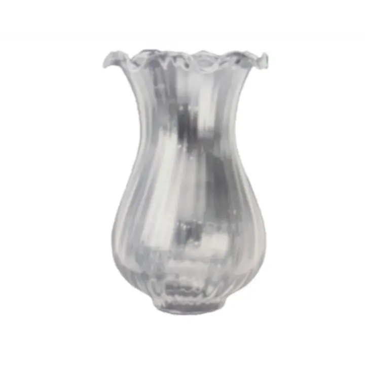 Genérico NO MARCA Tulipa de Cristal Giralda Transparente 19x13cm Boca 5cm para Lámparas Clásicas y Apliques - 1