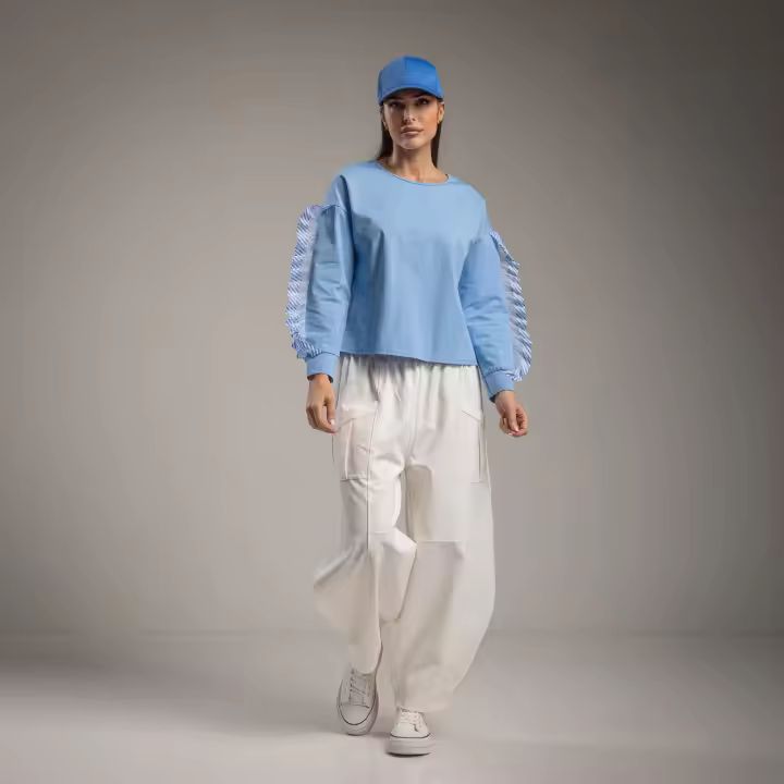 Sudadera mujer con rayas originales – estilo casual y moderno – WA Wild Animal – talla única - 1