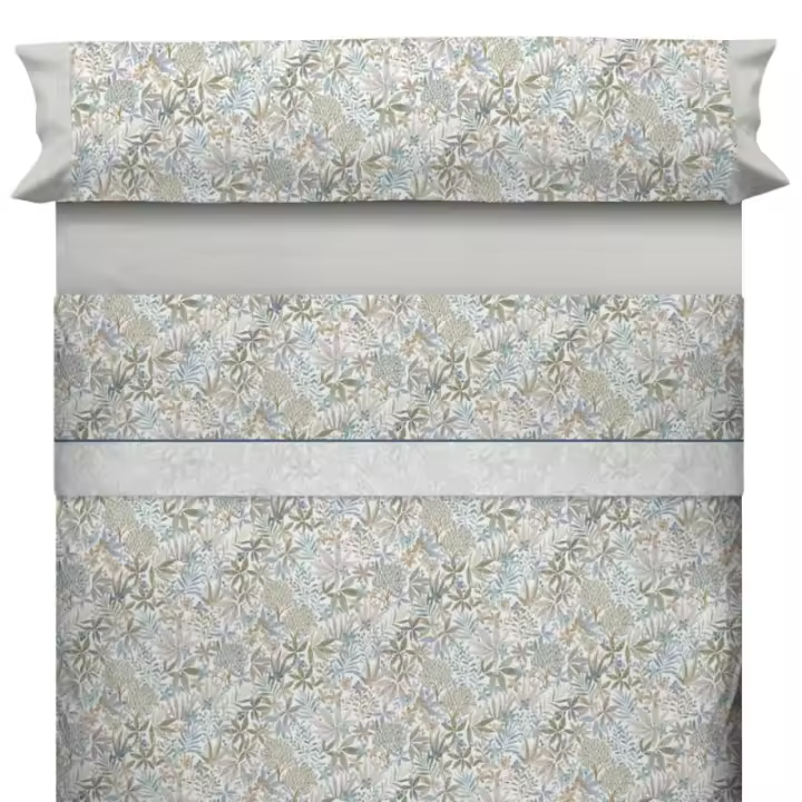 Juego de Sábanas Estampado Floral Paesa de la marca Cañete - 50% algodón + 50% poliéster - Varios tamaños disponibles - 1