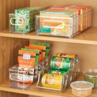 Lote de 2 Caja de almacenamiento de Nevera transparente - Caja de almacenamiento de Cocina con asas25 x 10x7,5 cm - details 2