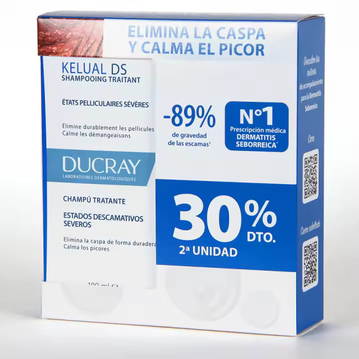Kelual DS Champú tratante para estados descamativos severos Pack 30%Descuento 2ªunidad - 1