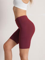 Shorts De Cintura Alta 2XXL Para Mujer En 16 Colores Estilo Fitness Con Bolsillos Y Compresión Ropa Deportiva Casual De Verano Nylon - details 16