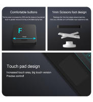Teclado Bluetooth Sin Frenos HUWEI Para Android iOS Windows Touchpad Retroiluminado Portátil Compatible Con Tablet iPad Laptop Teléfono - details 4