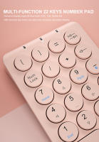 Teclado Numérico Inalámbrico BOW De 22 Teclas Recargable Bluetooth Con Capas De Teclas Redondas Para Portátil iPad Estilo Mini Ergonómico Sin Retroiluminación - details 1