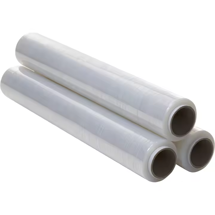 Film Transparente para Embalar, 50 cm extensible hasta 300 Metros de Longitud, Rollo de Film Elástico Manual, Protector de Embalaje Industrial, Film para Embalar - Ofituria (3 unds.) - 1