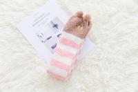 Medias Altas De Invierno Para Mujer Con Estampado De Animales De Dibujos Animados Terciopelo Coral De Felpa Grueso Medias Altas a La Rodilla Con Rayas - details 22