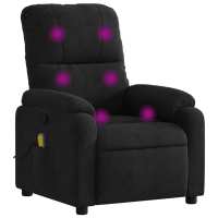 vidaXL Sillón reclinable de masaje tela de microfibra Marrón, Gris claro, Gris oscuro Sillon Dormitorio Sillon Comodos Silla Relax Sillón Sofá - details 1