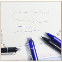 Juego De Bolígrafos Gel Retráctiles Con Recambios 0.5mm Punta Bola Tinta Negra Azul Borrable Con Eraser Integrado Suministros De Oficina Examens Stationery - details 1