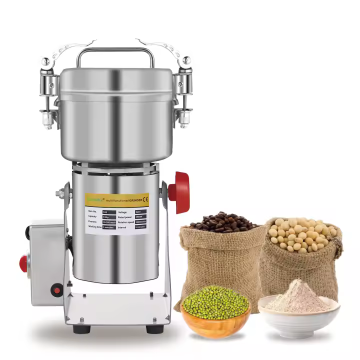 Biolomix Molinillo De Granos Eléctrico, 700g Molino Eléctrico De Cereales Para Granose Molinillo Súper Fino Máquinas Comerciales 220V Para Vainilla/Grano/Especias/Nueces - 1