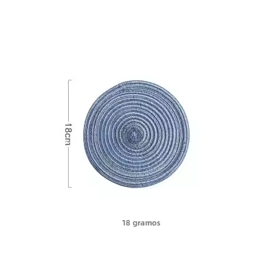 6pcs Tapetes Redondos Para Mesa De Comedor Hechos De Lino Ecológico Antideslizantes Cojines Para Vajilla Y Bebidas Para Cocina - 1