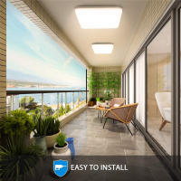 Lámpara De Techo LED Cuadrada 18W 24W 36W 48W Para Dormitorio Sala De Estar Cocina Foyer Iluminación Moderna Abs Plástico Polvo - details 14