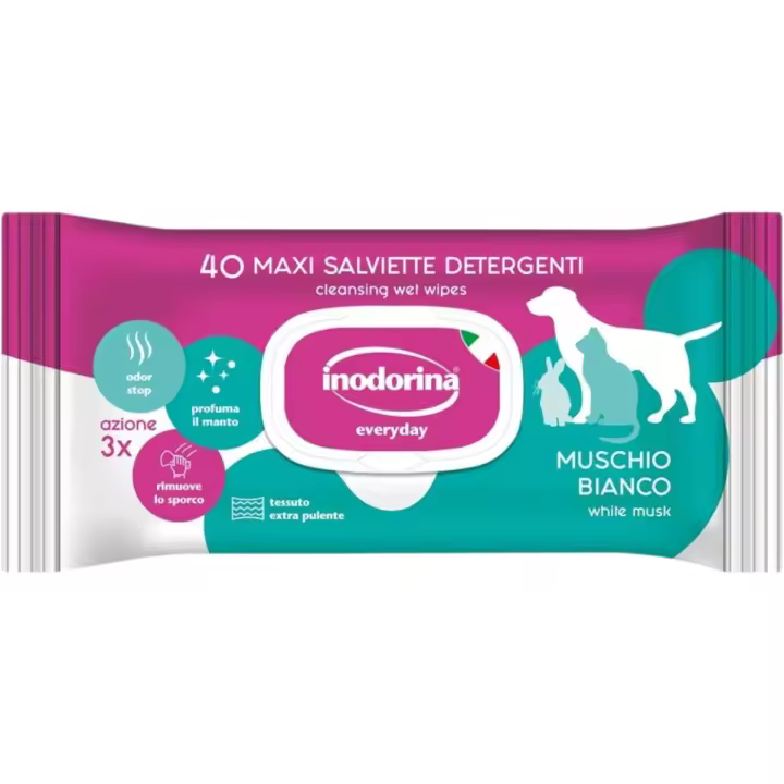 Toallitas Inodorina de Musgo Blanco para Perros y Gatos - Refrescante y Limpiador de Alta Calidad - 1
