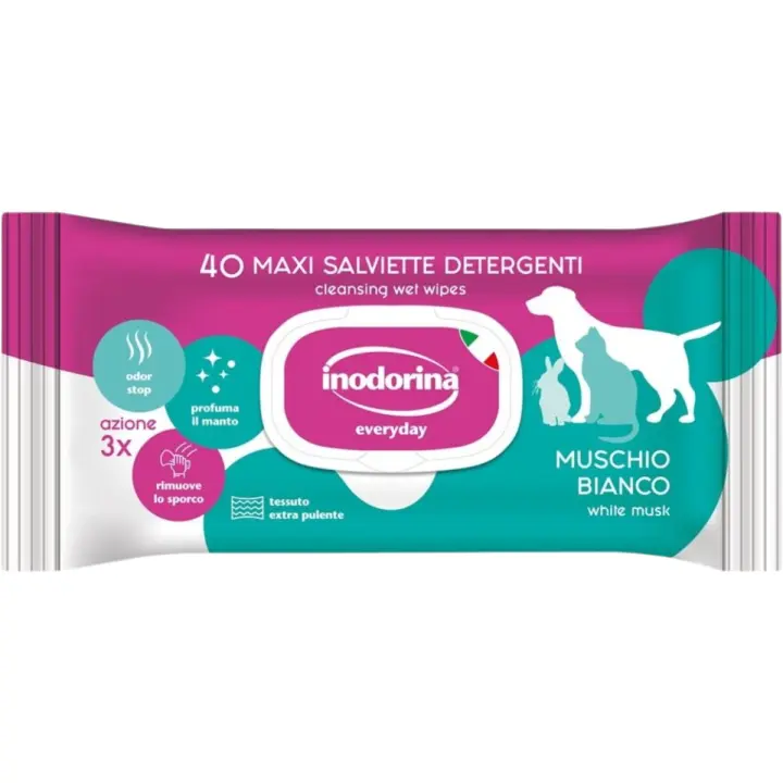 Toallitas Inodorina de Musgo Blanco para Perros y Gatos - Refrescante y Limpiador de Alta Calidad - 1