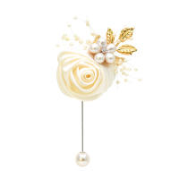 Flor De Mano Para Niñas Bodas Y Fiestas De Promoción Corbata De Satén Rosa Accesorios De Boda Flores De Tela Hechas a Mano - details 9