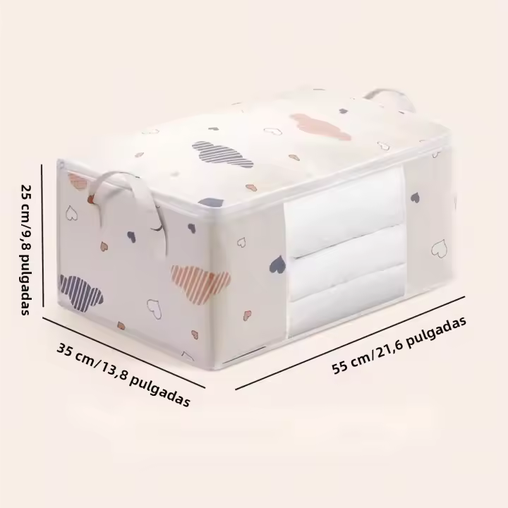 Bolsa De Almacenamiento Grande Con Capacidad Para Ropa Y Edredones a Prueba De Polvo Con Cremallera Y Asas Para Armario - 1