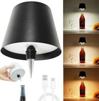 Lámpara De Mesa En Forma De Botella Sin Cable Con Comando Táctil 3 Colores Gradiente Continuo Vela De Noche Adecuada Para Bar - details 12