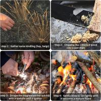 Arrancador de Fuego, iniciador de Fuego de Acero de pedernal, Encendedor de Barra de Hierro y magnesio, Encendedores para Camping, Aire Libre y Supervivencia - details 4
