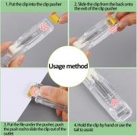 Dispensador De Clips De Papel Portátil Mini Estuche De Papel Con Recargables Y Mini Estornudador De Plástico Para Oficina - details 1