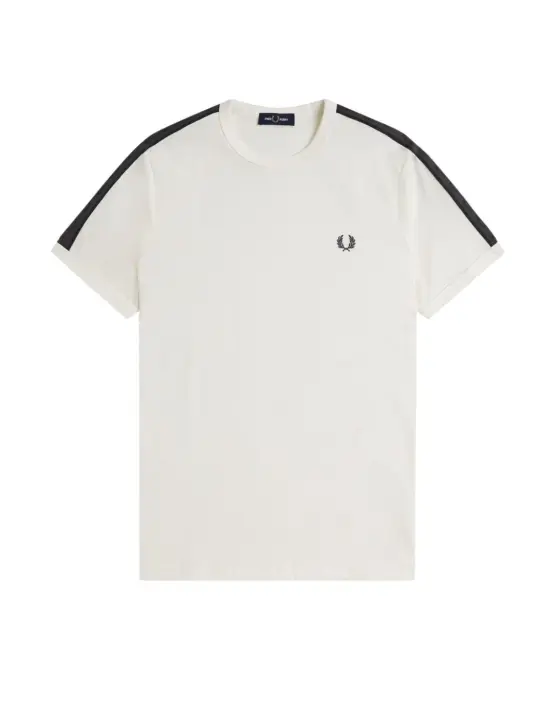 Camiseta Fred Perry Contrast Tape Ringer Hombre Blanco - 1