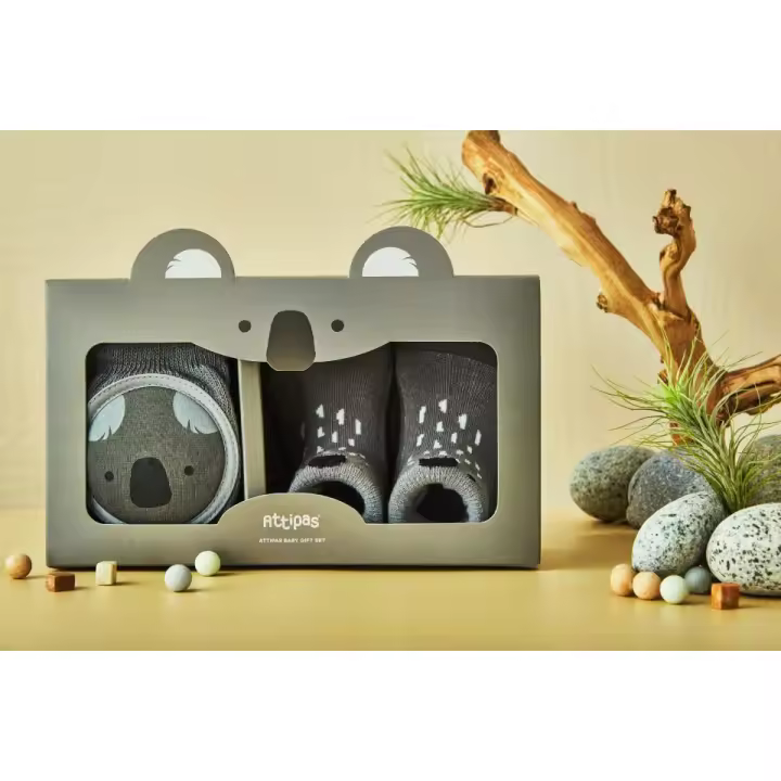 ATTIPAS set de regalo Rodilleras y Attipas KOALA Gris - 1