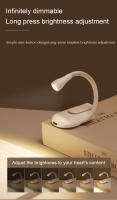 Luz De Lectura Mini Portátil Con Clip Luz Nocturna USB Recargable LED Ajustable Para Dormitorio Protección Ocular 360° Flip - details 7