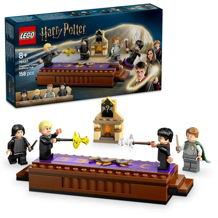 LEGO Harry Potter Castillo de Hogwarts: Club de Duelo Juguete con 4 Minifiguras (Draco Malfoy, Gilderoy Lockhart y Severus Snape) para el Juego de Rol, Regalo para Niñas y Niños de 8 Años o Más 76441 - 1