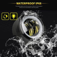 Lente LED 7D De 3 Pulgadas Para Coche Faros Trabajo Cuadrado Halo Para Motocicleta Jeep ATV SUV 12V 24V Luces Angel Eyes Para Conducción - details 2