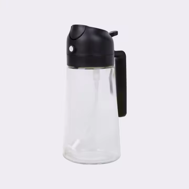 TrendPlain Botella dispensadora de aceite de 16 onzas para cocina, dispensador de aceite de oliva 2 en 1 y pulverizador de aceite, botella de aceite de oliva de 470 ml, pulverizador de aceite para - 1