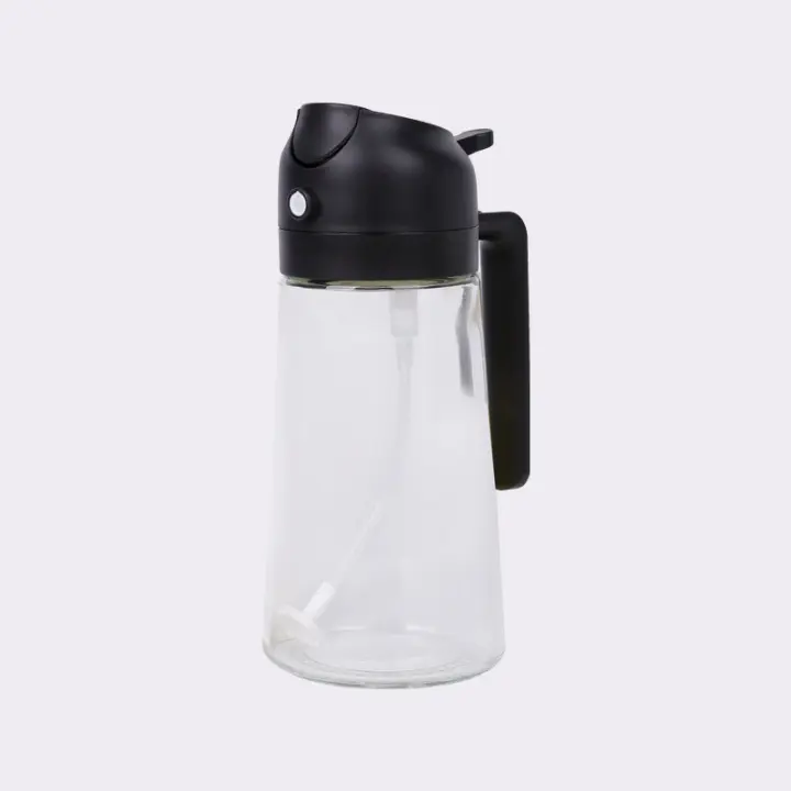 TrendPlain Botella dispensadora de aceite de 16 onzas para cocina, dispensador de aceite de oliva 2 en 1 y pulverizador de aceite, botella de aceite de oliva de 470 ml, pulverizador de aceite para - 1