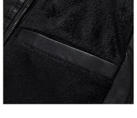 Chaqueta De Cuero Para Hombre Estilo Motociclista Primavera Y Otoño Cuello Americano Color Bloqueado Casual Chaqueta De PU - details 16