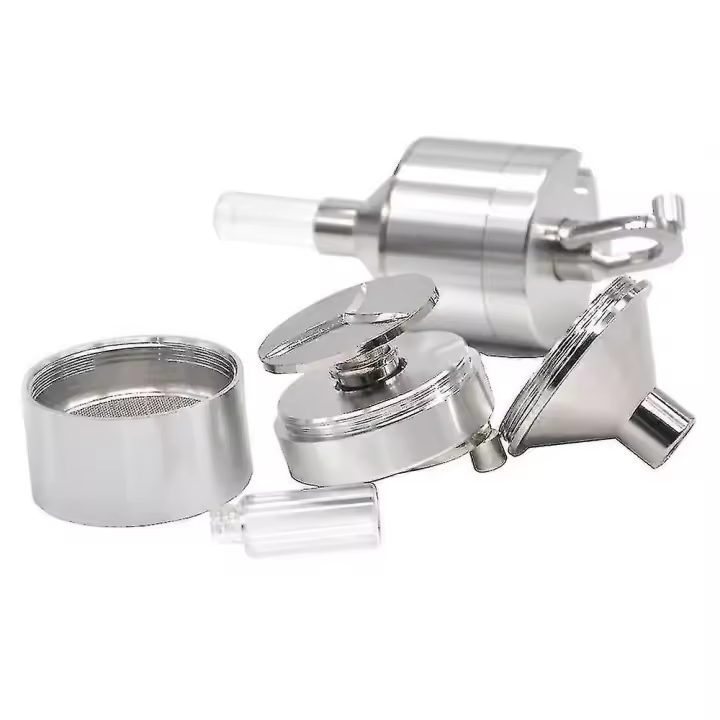 Molinillo de especias manual de metal con recipiente de vidrio de 44 mm - 1