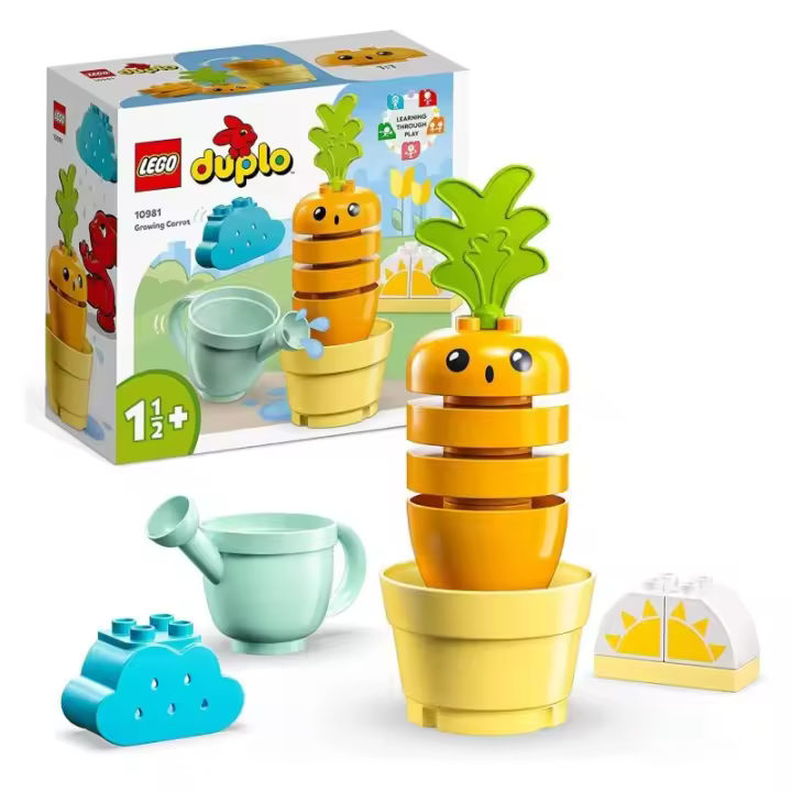Lego Duplo 10981 Planta de zanahoria con bloques apilables de colores - 1