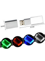 JASTER USB Flash Drive LED De Memoria 128GB 64GB 32GB 16GB 8GB Para Portátil Creativo Regalo Mini Stick De Memoria Cúbico De Cristal USB 2.0 - details 1