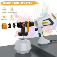 1000ML PISTOLA DE PULVERIZACIÓN eléctrica para el hogar, pulverizador de pintura HVLP para muebles de coche, aerógrafo con revestimiento de acero, 110V/220V, 1800W - details 0