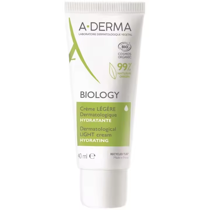 A-Derma Biology Crema Hidratante Ligera Dermatológica, 40 Ml - 1
