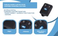 Banner - Carcasa mando llave del coche 3 botones compatible con Ford Transit