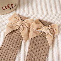 Calcetines Largos Para Bebés Niñas Con Lazo Grande Algodón Suave Para Otoño Invierno Diseño Navideño Juguetón Para Niños De 0 a 8 Años - details 19