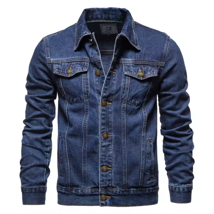 2024 Otoño/Invierno Tamaño europeo Calle Chaqueta de mezclilla casual Ropa de hombre de algodón puro 5 - 1
