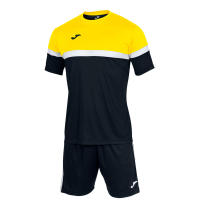JOMA conjunto para niño camiseta pantalón SET DANUBIO NEGRO AMARILLO 102857.109 JR  LIGERO FRESCO FACIL LAVADO SECADO RAPIDO - details 0