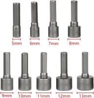 9-Piece Socket Wrench Kit Socket Set Hex Deep Socket Set Socket y Bit Set Socket Adaptador de enchufe para Ratchet Socket Driver Parts - details 1