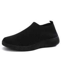 Zapatos Casuales Para Mujer Transpirables Moda Zapatos Planos De Caminar Negros Slip on Ligeros Para Correr - details 2