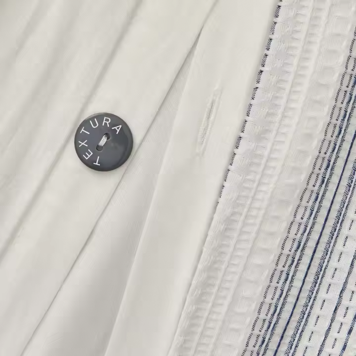 TEXTURA Funda nórdica algodón tejido rayas Oni color azul100% Algodón, Hilo tintado, Textura, Disponible en: cama 80-90cm/cama 105-120cm/cama 135-140cm/cama 150-160cm/cama 180-200cm - 1