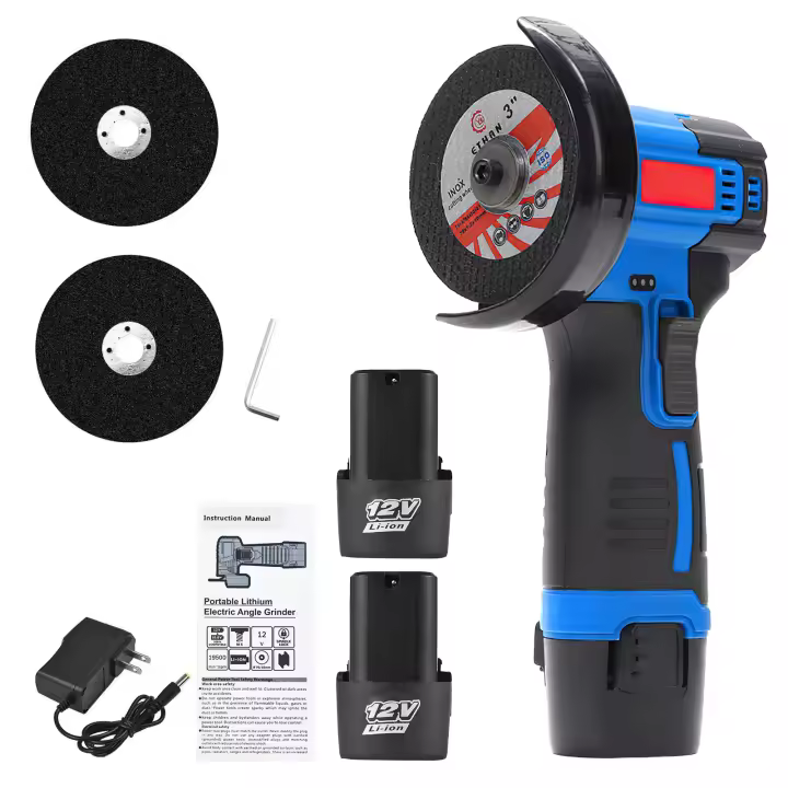 550w Conveniente Amoladora Angular Inalámbrica Mini Recargable para el Hogar Cutter Grinder Amoladora Eléctrica de Mano Pulidor 12v Batería Dual - 1