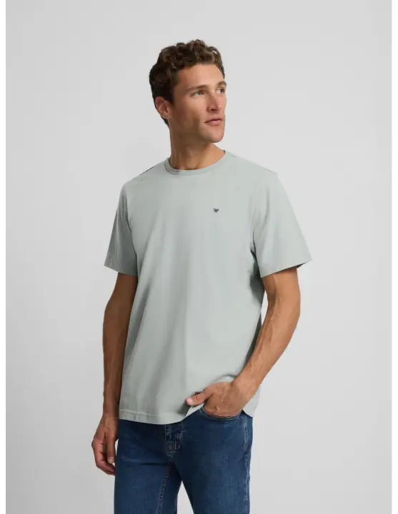 SILBON Camiseta marca Silbon minilogo en color Verde Gris - 1